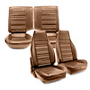 C421078 Leather Seat Cover Set, 1986-1992 Chevy Camaro, Standard Interior W/Split Rear, Camel