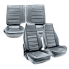 C421092 Leather Seat Cover Set, 1986-1992 Chevy Camaro, Standard Interior W/Split Rear, Gray - image 1