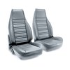 C421092 Leather Seat Cover Set, 1986-1992 Chevy Camaro, Standard Interior W/Split Rear, Gray - image 2