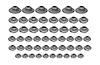 K1018 Emblem Speednut Kit, 1970-1972 Chevy Corvette, 52 Piece - image 1