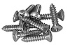 K1053 Console Molding Screws, 1958-1962 Chevy Corvette, Upper & Lower, 10 Piece Set - image 1