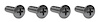 K1054 Sunvisor Screws, 1959-1967 Chevy Corvette, 4 Piece Set - image 1