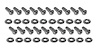 K1074 Door Panel Screw Set, 1963-1964 Chevy Corvette, 40 Piece - image 1