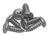 K1145 Outer Door Window Trim Molding Screws, 1969-1982 Chevy Corvette, 6 Piece - image 1