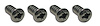 K1200 Windshield Upper Molding Screws, 1968-1982 Chevy Corvette, 4 Piece Set