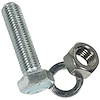 K1257 Air Conditioning Hose Bracket Bolt, 1964-1976 Chevy Corvette, Lockwasher & Nut, Small Block - image 1