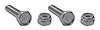 K1273 Relay Rod Seal Clamp Bolt & Nut Set, 1963-1976 Chevy Corvette - image 1