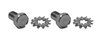 K1322 Headlight Bracket To Motor Screws & Washers, 1963-1967 Chevy Corvette, 4 Piece - image 2