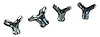 MA16308 Trans Tunnel Brake & Gas Line Retainers, 1964-1967 Ford Mustang, Pinch Type, 4pcs