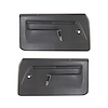 N450020 Front Door Panels, 1973-1974 Chevy Nova/Chevy II, Black - image 1