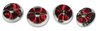 X2100 Door Lock Knobs & Reflectors, 1963-1964 Chevy Corvette, 4 Piece Set - image 2