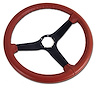 X23939 Reproduction Steering Wheel, 1981-1981 Chevy Corvette, Cinnabar Leather W/Black Spokes - image 1