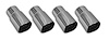 X2432 Exhaust Tips, 1985-1991 Chevy Corvette, ZR1 Style Chrome 4 Piece Set - image 1