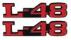 X2520 Emblems, 1973-1979 Chevy Corvette, Hood L-48 - image 3