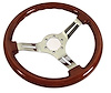 X2544 Mahogany Steering Wheel W/Chrome Spokes, 1968-1982 Chevy Corvette - image 1