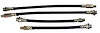 X2570 Brake Hoses, 1963-1982 Chevy Corvette, Rubber 4 Piece Set - image 1