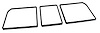 X2647 Rear Compartment Unit Door Frames, 1968-1979 Chevy Corvette, Unpainted 3 Piece Set - image 1