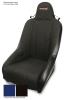 561113 1 in. WIDER PROSeat w/Fixed Headrest, Black with Black Fabric Removable Cushion, Blue Side Panels, Black Band - image 1