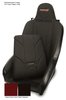 561212 2 in. WIDER PROSeat w/Fixed Headrest, Black with Black Fabric Removable Cushion, Red Side Panels, Black Band - image 2