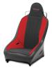 564112 1 in. WIDER PRO 4 Seat w/Fixed Headrest, Black w/ Black Fabric Center and Red Side Panels, Black Band w/BRS Stitch - image 1