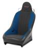 564113 1 in. WIDER PRO 4 Seat w/Fixed Headrest, Black with Black Fabric Center and Blue Side Panels, Black Band w/BRS Stitch - image 1
