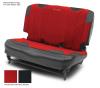 702752 Fold & Tumble Rear Seat Slip Covers, 1965-1995 Jeep , DirtSportBlack w/Red Center and Red Side Panels