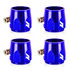 MMHXF-08-4-BL -8AN Hex Hose Finisher Clamp Set - image 1