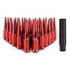 MMLG-SP1415-32RD Spiked Lug Nuts, M14x1.5, 32-PC Set, Red - image 1