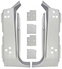 02043B A-Pillar Panel Set 1967-68 Mustang, Cougar; 6 Piece Set; Silver Weld Thru Coating - image 1