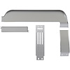 04400H 1967 Mustang, Brushed Aluminum Dash Panel Trim Kit, w/Deluxe Interior, w/o AC, 4 Piece Set - image 1