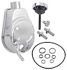 1253579 Chrome Power Steering Reservoir-1970-75 Chevrolet; with Cap; Hardware; 6 & 8 Cylinder - image 1