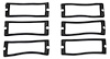 13420B6 1967-68 Ford Mustang; Tail Lamp Bezel to Body Gasket Set; 6 Piece Set - image 1