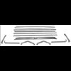 13A020A 1969-1970 Ford Mustang; Fastback; Rear Fold Down Seat Molding Set; 13 Piece Set - image 2