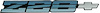 14083664 Rear Panel Emblem 1985 Camaro Z28; Tri-Color Blue - image 1