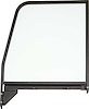 14135 Clear Door Glass Assembly; 1955-1959 Chevrolet, GMC Truck; with Black Frame, Setting Channel; LH - image 1