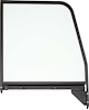 14136 Clear Door Glass Assembly; 1955-1959 Chevrolet, GMC Truck; with Black Frame, Setting Channel; RH - image 1