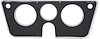 14171 1969-72 Chevrolet/GMC Truck, Blazer, Jimmy, Suburban, Dash Gauge Bezel, Black Face w/ Chrome Edges, For Warning Lights - image 1