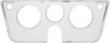 14172 1969-72 Chevy, GMC Pickup, Blazer, Jimmy, Suburban, Dash Gauge Bezel, Chrome Face, 3 Gauge, For Warning Lights - image 1