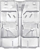 14614W 1962-67 Chevy II, Nova; Complete Floor Pan; Auto Trans, Column Shift; Silver Weld Thru Coating - image 1