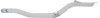 14617W 1966-67 Chevy II, Nova; Rear Frame Rail ; with Silver Weld Thru Coating; Drivers Side