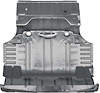 14743A 1966 Impala, Bel Air, Biscayne, Caprice; Complete Trunk Floor Pan / Divider Panel; EDP Coated - image 1