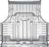 14774W 1965 Impala, Bel Air, Biscayne; Complete Trunk Floor Pan; Silver Weld-Thru Coated - image 2
