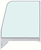 15019 Door Glass and Chrome Frame 1955-1959 Chevrolet, GMC Truck; Green Tinted; w/Channel Setting; LH - image 1