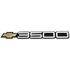 15114049 1988-99 Chevrolet GMT400 Series C/K Truck, SUV, 3500 Door Emblem, Adhesive Backed, For Models w/out Body Side Molding - image 1