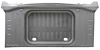 153152W 1962 Impala, Bel Air, Biscayne; Full Trunk Floor Panel; Silver Weld Thru Coating - image 1