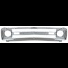153470 Outer Grille Shell 1969-70 Chevy Pickup, Blazer, Suburban; with CHEVROLET Lettering; Polished Chrome - image 2