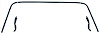 153560 Front Windshield Molding Set 1970-81 Camaro, Firebird; Black; 5 Piece Set - image 1