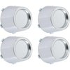 153570 SS Chrome Wheel Cap Set 1969-70 Camaro, Impala, Nova, Chevelle; Hardware; Without SS Emblems - image 2