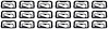 153734 1973-75 GM, Nova, X-Body, Rear Window Glass Molding Clip Set, 18 Piece Set - image 1