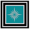 154660AQ 1964-67 GM; Seat Belt Emblem Set; Starburst; Standard; Aqua; Pair - image 1
